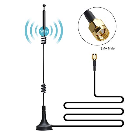 COVVY Dual-Band Magnetische Antenne, 12 DB, omnidirektionale 2,4 G, 5 G/5,8 G, Peitschenantenne – SMA-Stecker mit 3 m Kabel – Verlängerung für Überwachungskamera, IP-Kamera, FPV-Drohne COVVY Dual-Band Magnetische Antenne, 12 DB, omnidirektionale 2,4 G, 5 G/5,8 G, Peitschenantenne – SMA-Stecker mit 3 m Kabel – Verlängerung für Überwachungskamera, IP-Kamera, FPV-Drohne von COVVY