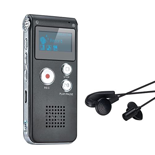 Digitales Diktiergerät,COVVY 8GB Audio Aufnahmegerät,Digitaler Voice Recorder mit Spracherkennung für Interview,Vorlesung,Unterricht,Meeting und Vorträge von COVVY