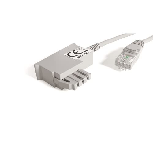 COXBOX 2,5 m DSL Kabel Fritzbox, Speedport, Easybox - TAE Kabel RJ45 grau - VDSL ADSL WLAN Router-Kabel mit Twisted Pair für eine zuverlässige Verbindung von COXBOX