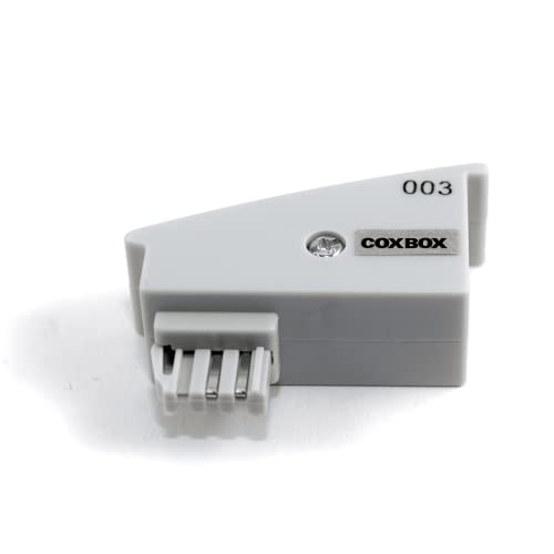 COXBOX TAE RJ45 DSL Adapter für Fritz!Box o. Speedport in grau - 4/5 belegt, nicht 1/8 - 8P2C von COXBOX