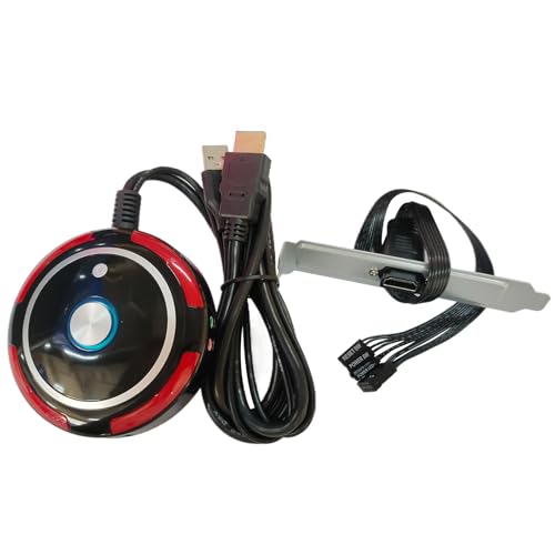 CPAOWEHF Desktop PC Stromsteuerungsschalter Mit Zwei USB2.0- Und Tonanschluss Für Gaming Cafés Und Haushaltsnutzung von CPAOWEHF