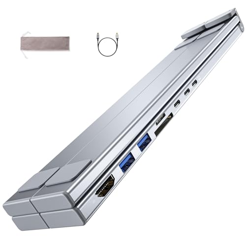 CPAOWEHF Faltbare Laptop Ständer Hubs Aus Aluminium Mit 8 Erweiterungsanschlüssen Einschließlich 4K Und PD100W Ladefunktion CPAOWEHF Faltbare Laptop Ständer Hubs Aus Aluminium Mit 8 Erweiterungsanschlüssen Einschließlich 4K Und PD100W Ladefunktion von CPAOWEHF