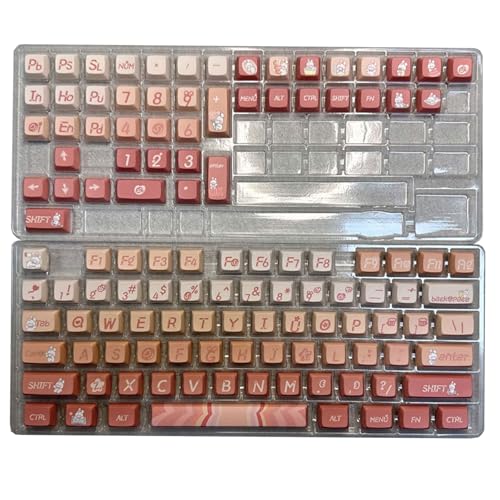 CPAOWEHF Farbe Tastenkappen Wärme Sublimiert Cartoon Keycap Set Für 120 Tasten Mechanische Tastaturen Gamers Geschenk von CPAOWEHF