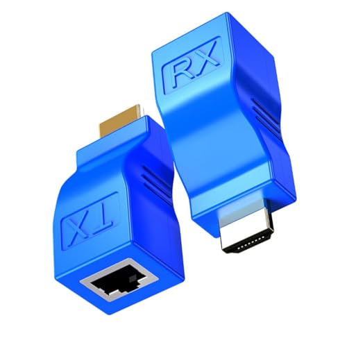 CPAOWEHF HDTV RJ45 Extender HDTV RJ45 Ethernet Adapter HDTV Senderempfänger Über CAT5/6 Kabel Für 1080p HDTV 30m von CPAOWEHF