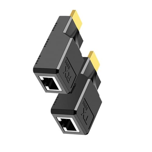 CPAOWEHF Kompakter HDTV Zu RJ45-Extender Für Klare Signale. Erweiterung Auf Bis Zu 60 M Extender Mit Einfacher Plug and Play Installation von CPAOWEHF