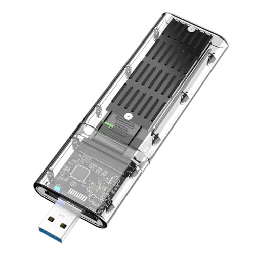 CPAOWEHF USB 3.0 Gen1 Solid Disk Gehäuse für 5 Gbit/s schnelle Datenübertragung, transparentes Gehäuse, transparent CPAOWEHF USB 3.0 Gen1 Solid Disk Gehäuse für 5 Gbit/s schnelle Datenübertragung, transparentes Gehäuse, transparent von CPAOWEHF