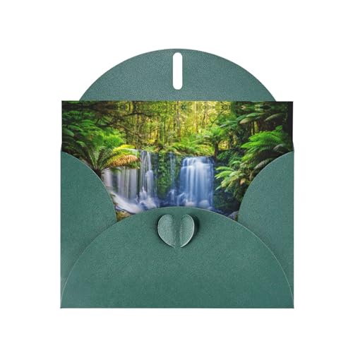 Bedruckte Blanko-Grußkarten mit dunkelgrünen tropischen Pflanzen und Wasserfall-Umschlägen, für alle Anlässe, Geburtstage, Dankeschön, Geschenke, Hochzeiten usw. Bedruckte Blanko-Grußkarten mit dunkelgrünen tropischen Pflanzen und Wasserfall-Umschlägen, für alle Anlässe, Geburtstage, Dankeschön, Geschenke, Hochzeiten usw. von CPEOWZL
