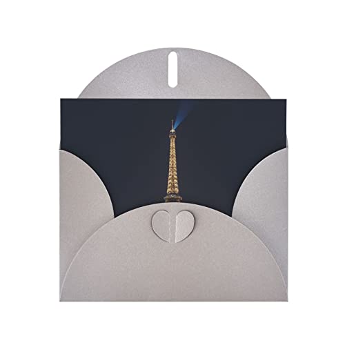 Bedruckte Blanko-Grußkarten mit grauen Umschlägen, Motiv: Eiffelturm in Paris bei Nacht, für alle Anlässe, Geburtstage, Dankeschön, Geschenke, Hochzeiten usw. Bedruckte Blanko-Grußkarten mit grauen Umschlägen, Motiv: Eiffelturm in Paris bei Nacht, für alle Anlässe, Geburtstage, Dankeschön, Geschenke, Hochzeiten usw. von CPEOWZL