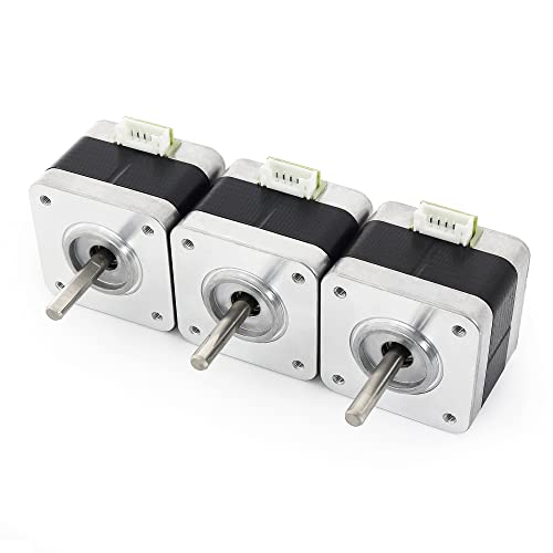 RATTMMOTOR Schrittmotor Nema 17 Stepper Motor 0,95A 24N.cm 2 phase 1,8 Grad 42x42x34mm,4-Draht Stepping Motor mit 1 meter Kabel für 3D-Drucker/CNC-Fräsmaschine (17PM-K049CN18CN) von CPOWACE