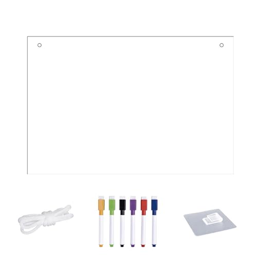 Leere DIY Wochenplaner,Abwischbar,Planungstafeln,Putzplan,Tagesplaner,Budgetplaner,to Do Planer,Wochenplaner zum Aufhängen,mit Haken,Schnüren,6 Pcs Stift,für Büro Schule(Whiteboard,30x20cm) von CPRNQY