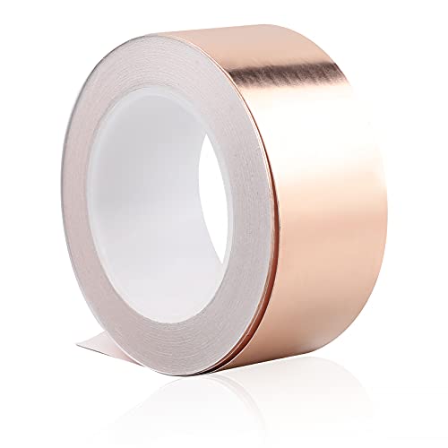 CPROSP Kupferklebeband 20 M x 70 mm,Kupferband gegen Schnecken 0,05mm Dick, Abschirmband Kupferfolie, EMI Kapton Tape Hitzebeständige von CPROSP