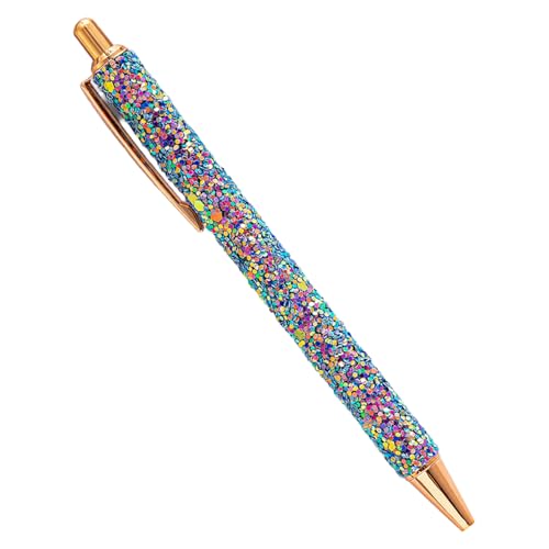 CQEAZ Ausgefallener Kugelschreiber für Damen und Mädchen, bunt, Pailletten, Tagebuch, Metall, einziehbarer Stift, 1,0 mm CQEAZ Ausgefallener Kugelschreiber für Damen und Mädchen, bunt, Pailletten, Tagebuch, Metall, einziehbarer Stift, 1,0 mm von CQEAZ