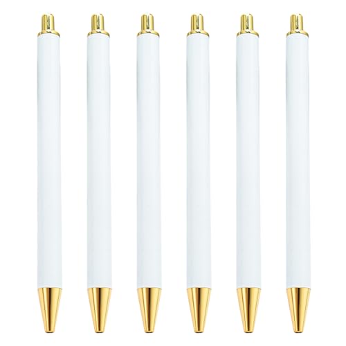 CQEAZ Kugelschreiber mit 1,0 mm Spitze, für Büro, Signierstift, einziehbar, nachfüllbar, reibungsloses Schreiben, Geschäftsstift, 6 Stück CQEAZ Kugelschreiber mit 1,0 mm Spitze, für Büro, Signierstift, einziehbar, nachfüllbar, reibungsloses Schreiben, Geschäftsstift, 6 Stück von CQEAZ