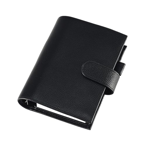CQEAZ Notizbuch aus PU-Leder, nachfüllbar, mit Stiftschlitz, Kartenhalter, Quittungstasche, Geldtasche mit Reißverschluss, für Damen und Herren von CQEAZ