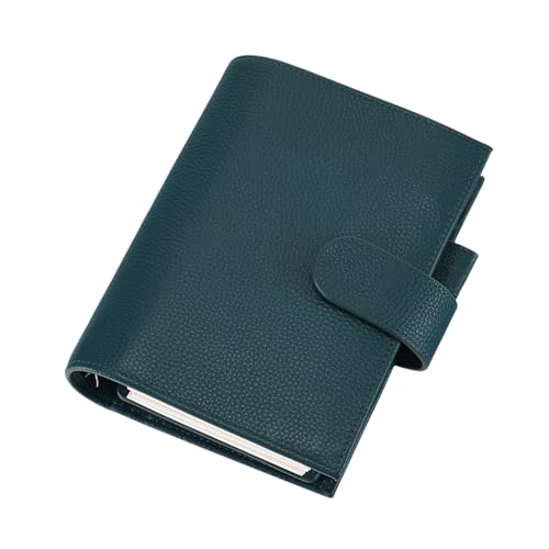 CQEAZ Notizbuch aus PU-Leder, nachfüllbar, mit Stiftschlitz, Kartenhalter, Quittungstasche, Geldtasche mit Reißverschluss, für Damen und Herren von CQEAZ