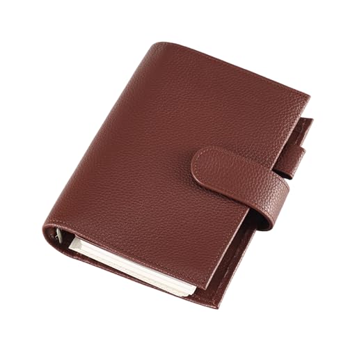 CQEAZ Notizbuch aus PU-Leder, nachfüllbar, mit Stiftschlitz, Kartenhalter, Quittungstasche, Geldtasche mit Reißverschluss, für Damen und Herren von CQEAZ