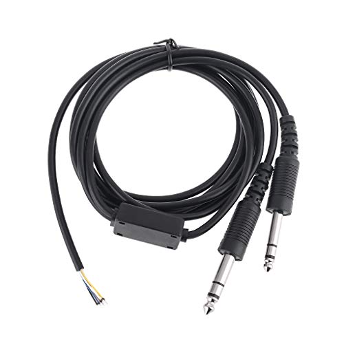 Reparaturkabel, 200 cm, Luftfahrt-Headset, Doppelstecker, Flugzeug-Kopfhörer, Ersatzkabel, Monokabel Reparaturkabel, 200 cm, Luftfahrt-Headset, Doppelstecker, Flugzeug-Kopfhörer, Ersatzkabel, Monokabel von CQEAZ