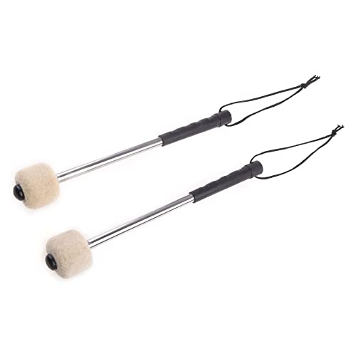 Schlagzeug-Set, Filzpolster, Schlagzeugschlägel, Zubehör, Schlägel, Drumstick, Wolle, Musikinstrument, 2 Stück von CQEAZ