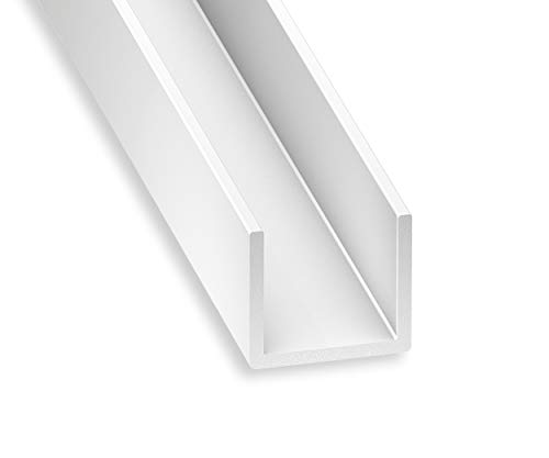 PVC-Kunststoff-Kanal, Weiß, 12 mm x 10 mm x 1 m von CQFD