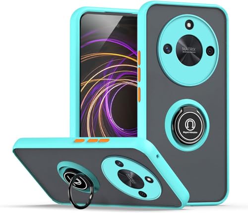 CRAVEN Hülle für Huawei Honor Magic6 Lite 5G / Honor X9b 5G Handyhülle mit 360° Ring Halter Stoßfest Schutzhülle Case Magnetic Magnetisch Autohalterung Dünn Weicher Silikon Bumper Cover, Himmelblau von CRAVEN