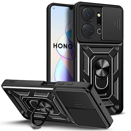 CRAVEN Hülle für Huawei Honor X7a, TPU im Inneren + Anti-Scratch PC, Handyhülle Schutzhülle mit Ringhalter und Verschiebbare Kameraabdeckung - Schwarz CRAVEN Hülle für Huawei Honor X7a, TPU im Inneren + Anti-Scratch PC, Handyhülle Schutzhülle mit Ringhalter und Verschiebbare Kameraabdeckung - Schwarz von CRAVEN