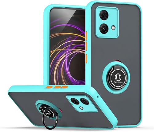CRAVEN Hülle für Motorola Moto G84 5G Handyhülle mit 360° Ring Halter Stoßfest Schutzhülle Case Magnetic Magnetisch Autohalterung Dünn Weicher Silikon Bumper Cover, Himmelblau CRAVEN Hülle für Motorola Moto G84 5G Handyhülle mit 360° Ring Halter Stoßfest Schutzhülle Case Magnetic Magnetisch Autohalterung Dünn Weicher Silikon Bumper Cover, Himmelblau von CRAVEN