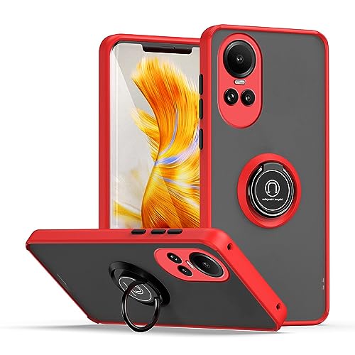 CRAVEN Hülle für Oppo Reno10 5G / Reno10 Pro 5G Handyhülle mit 360° Ring Halter Stoßfest Schutzhülle Case Magnetic Magnetisch Autohalterung Dünn Weicher Silikon Bumper Cover, Rot CRAVEN Hülle für Oppo Reno10 5G / Reno10 Pro 5G Handyhülle mit 360° Ring Halter Stoßfest Schutzhülle Case Magnetic Magnetisch Autohalterung Dünn Weicher Silikon Bumper Cover, Rot von CRAVEN
