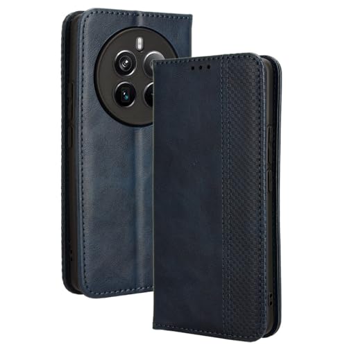 CRAVEN Hülle für Realme 12 Pro Plus (Pro+) / Realme 12 Pro 5G, Premium PU/TPU Brieftasche Schutzhülle Handyhülle Flip Case mit Ständer Funktion/Kartensteckplätzen, Blau von CRAVEN