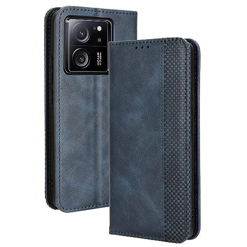 CRAVEN Hülle für Xiaomi Mi 13T / 13T Pro, Premium PU/TPU Brieftasche Schutzhülle Handyhülle Flip Case mit Ständer Funktion/Kartensteckplätzen, Blau von CRAVEN