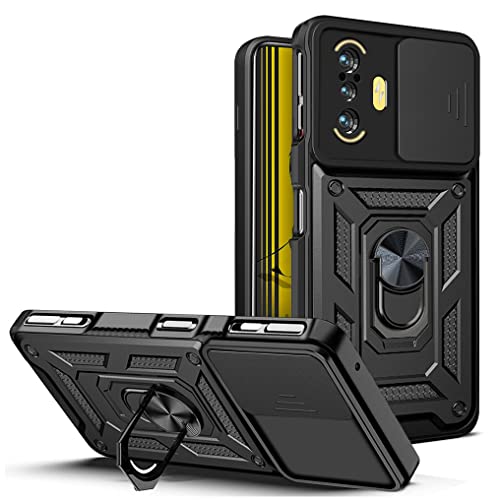 CRAVEN Hülle für Xiaomi Poco F3 / Mi 11i 5G, TPU im Inneren + Anti-Scratch PC, Handyhülle Schutzhülle mit Ringhalter und Verschiebbare Kameraabdeckung - Schwarz CRAVEN Hülle für Xiaomi Poco F3 / Mi 11i 5G, TPU im Inneren + Anti-Scratch PC, Handyhülle Schutzhülle mit Ringhalter und Verschiebbare Kameraabdeckung - Schwarz von CRAVEN