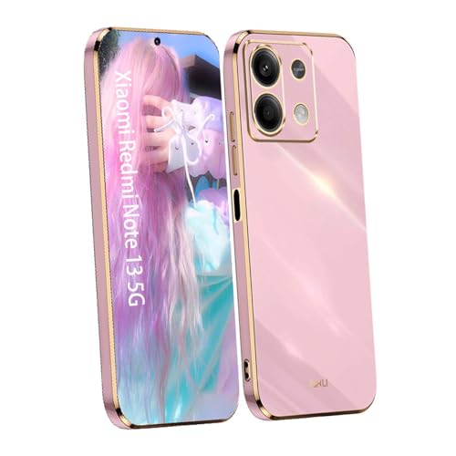 CRAVEN Hülle für Xiaomi Rdemi Note 13 5G Handyhülle mit Stylischer Goldrand Stoßfest Kameraschutz Silikon Schutzhülle Case Dünn Weiche TPU Bumper Cover Anti-Fingerabdruck, Lila von CRAVEN