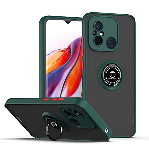 CRAVEN Hülle für Xiaomi Redmi 12C Handyhülle mit 360° Ring Halter Stoßfest Schutzhülle Case Magnetic Magnetisch Autohalterung Dünn Weicher Silikon Bumper Cover, Dunkelgrün CRAVEN Hülle für Xiaomi Redmi 12C Handyhülle mit 360° Ring Halter Stoßfest Schutzhülle Case Magnetic Magnetisch Autohalterung Dünn Weicher Silikon Bumper Cover, Dunkelgrün von CRAVEN