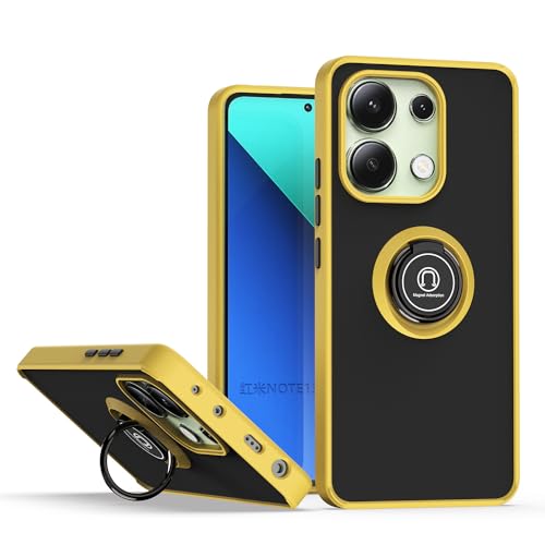 CRAVEN Hülle für Xiaomi Redmi Note 13 4G Handyhülle mit 360° Ring Halter Stoßfest Schutzhülle Case Magnetic Magnetisch Autohalterung Dünn Weicher Silikon Bumper Cover, Gelb CRAVEN Hülle für Xiaomi Redmi Note 13 4G Handyhülle mit 360° Ring Halter Stoßfest Schutzhülle Case Magnetic Magnetisch Autohalterung Dünn Weicher Silikon Bumper Cover, Gelb von CRAVEN