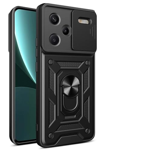 CRAVEN Hülle für Xiaomi Redmi Note 13 Pro+ Plus 5G, TPU im Inneren + Anti-Scratch PC, Handyhülle Schutzhülle mit Ringhalter und Verschiebbare Kameraabdeckung - Schwarz CRAVEN Hülle für Xiaomi Redmi Note 13 Pro+ Plus 5G, TPU im Inneren + Anti-Scratch PC, Handyhülle Schutzhülle mit Ringhalter und Verschiebbare Kameraabdeckung - Schwarz von CRAVEN