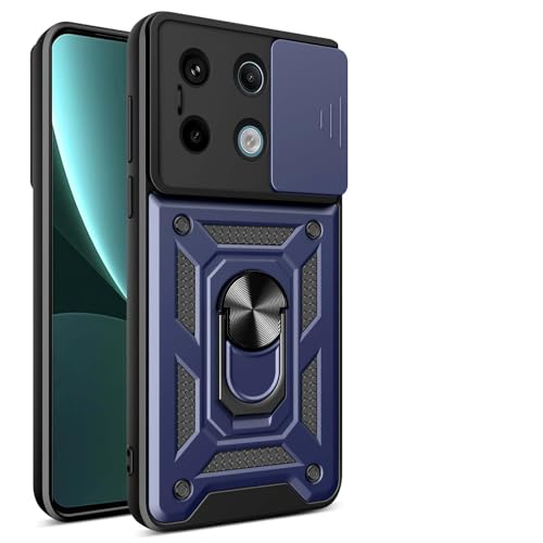 CRAVEN Hülle für Xiaomi Redmi Note 13 Pro 5G / Poco X6 5G, TPU im Inneren + Anti-Scratch PC, Handyhülle Schutzhülle mit Ringhalter und Verschiebbare Kameraabdeckung - Blau CRAVEN Hülle für Xiaomi Redmi Note 13 Pro 5G / Poco X6 5G, TPU im Inneren + Anti-Scratch PC, Handyhülle Schutzhülle mit Ringhalter und Verschiebbare Kameraabdeckung - Blau von CRAVEN