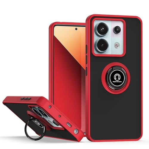 CRAVEN Hülle für Xiaomi Redmi Note 13 Pro 5G / Poco X6 5G Handyhülle mit 360° Ring Halter Stoßfest Schutzhülle Case Magnetic Magnetisch Autohalterung Dünn Weicher Silikon Bumper Cover, Rot CRAVEN Hülle für Xiaomi Redmi Note 13 Pro 5G / Poco X6 5G Handyhülle mit 360° Ring Halter Stoßfest Schutzhülle Case Magnetic Magnetisch Autohalterung Dünn Weicher Silikon Bumper Cover, Rot von CRAVEN