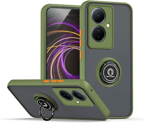CRAVEN Hülle für vivo V29 Lite 5G Handyhülle mit 360° Ring Halter Stoßfest Schutzhülle Case Magnetic Magnetisch Autohalterung Dünn Weicher Silikon Bumper Cover, Armeegrün von CRAVEN