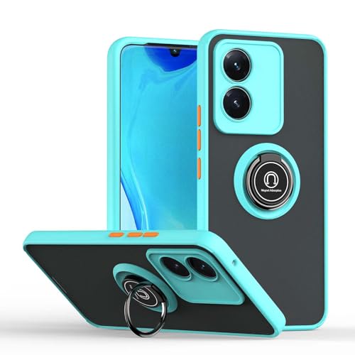 CRAVEN Hülle für vivo Y17s Handyhülle mit 360° Ring Halter Stoßfest Schutzhülle Case Magnetic Magnetisch Autohalterung Dünn Weicher Silikon Bumper Cover, Himmelblau CRAVEN Hülle für vivo Y17s Handyhülle mit 360° Ring Halter Stoßfest Schutzhülle Case Magnetic Magnetisch Autohalterung Dünn Weicher Silikon Bumper Cover, Himmelblau von CRAVEN