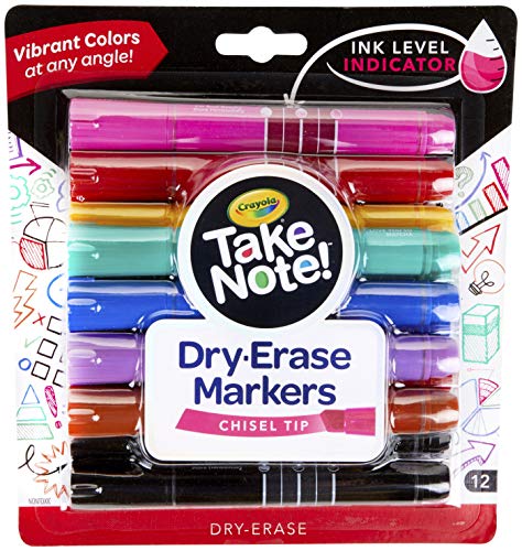 Crayola CYO586545 Take Note Dry Erase Markers - Assorted Color - Pack of 12 von CRAYOLA