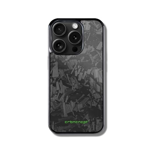 CRBNCNCPT® Forged Carbon Case 13-14 - 15-16 Schutzhülle | Kompatibel mit - Magnet | Hardcover - Cover - Schwarz - Herren | Mini - Pro - Max (iPhone 16 Pro Max) von CRBNCNCPT