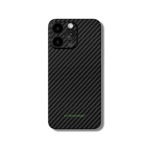 CRBNCNCPT® Hybrid Carbon x Aramid (Kevlar) iPhone 15 Handyhülle - Case | Hülle Magnettisch | Hardcover - Cover - Schutz - Schwarz - Herren | Pro - Max (iPhone 15 Pro) von CRBNCNCPT