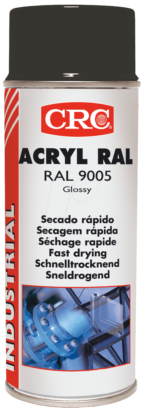 KONTAKT 31063 - Schutzlack, Acryl RAL 9005, 400 ml, Spraydose, schwarz von CRC-KONTAKTCHEMIE
