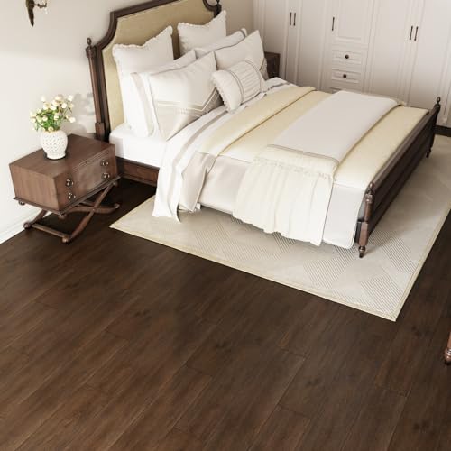 CRE8TIVE Braun Vinylboden Selbstklebend Holzoptik 24 Stück 90cm x 15cm Vintage PVC Bodenbelag Wasserdicht Bodenfliesen Selbstklebend Klebefliesen Boden für Schlafzimmer Badezimmer Vinyl Fliesen Küche von CRE8TIVE