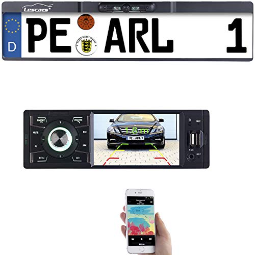 Creasono 1DIN Autoradio: MP3-Autoradio mit TFT-Farbdisplay und Funk-Rückfahr-Kamera (Autoradio 1 DIN Rückfahrkamera, DVD Autoradio, kabellos) von CREASONO