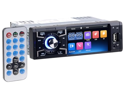 Creasono Autoradio DIN1: MP3-Autoradio mit TFT-Farbdisplay, Bluetooth, Freisprecher, 4X 45 Watt (1DIN Radio, Autoradio mit Display, Auto Lautsprecher) von CREASONO