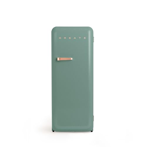 CREATE / RETRO FRIDGE 150 ROSE GOLD/Kühlschrank mit Gefrierfach 281L in Salbeigrün, Griff Rosa-Gold / 102W, niedriger Energieverbrauch, 150cm, 3 Ablagen, Temperaturregelung,60x60x150cm CREATE / RETRO FRIDGE 150 ROSE GOLD/Kühlschrank mit Gefrierfach 281L in Salbeigrün, Griff Rosa-Gold / 102W, niedriger Energieverbrauch, 150cm, 3 Ablagen, Temperaturregelung,60x60x150cm von CREATE