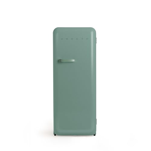 CREATE / RETRO FRIDGE 150 SAGE/Kühlschrank mit Gefrierfach 281L in Salbeigrün, Griff Salbeigrün / 102W, niedriger Energieverbrauch, 150cm, 3 Ablagen, Temperaturregelung,60x60x150cm CREATE / RETRO FRIDGE 150 SAGE/Kühlschrank mit Gefrierfach 281L in Salbeigrün, Griff Salbeigrün / 102W, niedriger Energieverbrauch, 150cm, 3 Ablagen, Temperaturregelung,60x60x150cm von CREATE