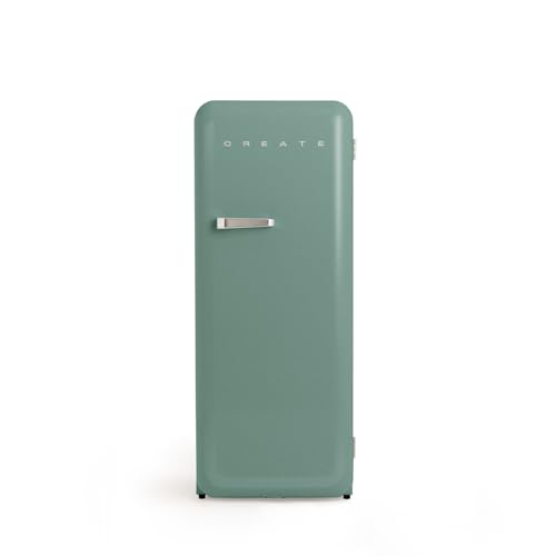 CREATE / RETRO FRIDGE 150 SILVER/Kühlschrank mit Gefrierfach 281L in Salbeigrün, Griff Silber / 102W, niedriger Energieverbrauch, 150cm, 3 Ablagen, Temperaturregelung,60x60x150cm CREATE / RETRO FRIDGE 150 SILVER/Kühlschrank mit Gefrierfach 281L in Salbeigrün, Griff Silber / 102W, niedriger Energieverbrauch, 150cm, 3 Ablagen, Temperaturregelung,60x60x150cm von CREATE