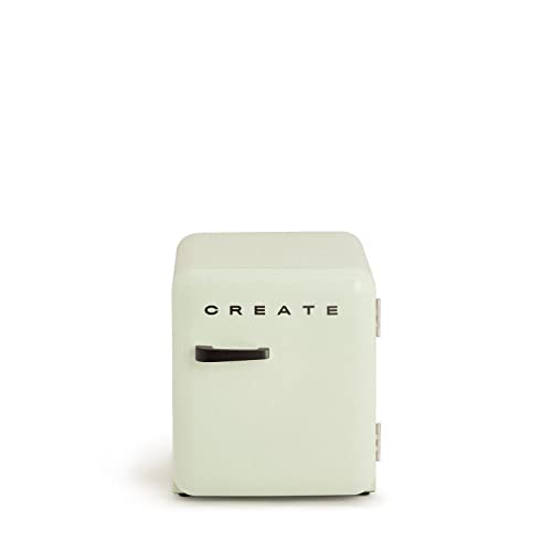 CREATE / RETRO FRIDGE 50 BLACK/Kühlschrank Pastellgrün Griff Schwarz/Praktisch und funktionell, 50 cm von CREATE