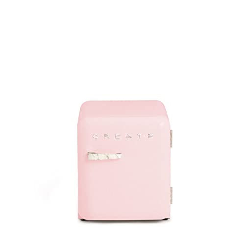 CREATE / RETRO FRIDGE 50 MARBLE/Kühlschrank in Pastellrosa, Griff Marmor / 85W, Minibar, eine Regalfläche, Retro-Design, 50cm, zwei Ablagen, 48L Fassungsvermögen, energiesparend, 50x44x49,8cm CREATE / RETRO FRIDGE 50 MARBLE/Kühlschrank in Pastellrosa, Griff Marmor / 85W, Minibar, eine Regalfläche, Retro-Design, 50cm, zwei Ablagen, 48L Fassungsvermögen, energiesparend, 50x44x49,8cm von CREATE